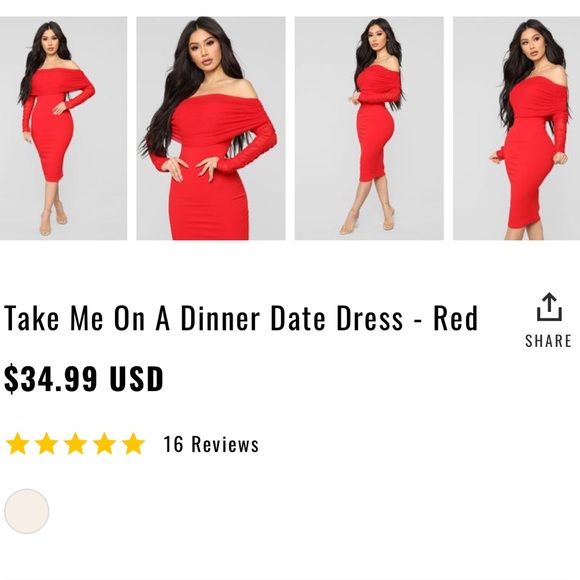 “Take me on a Dinner Date” Red Dress 💋 - Picture 4 of 5